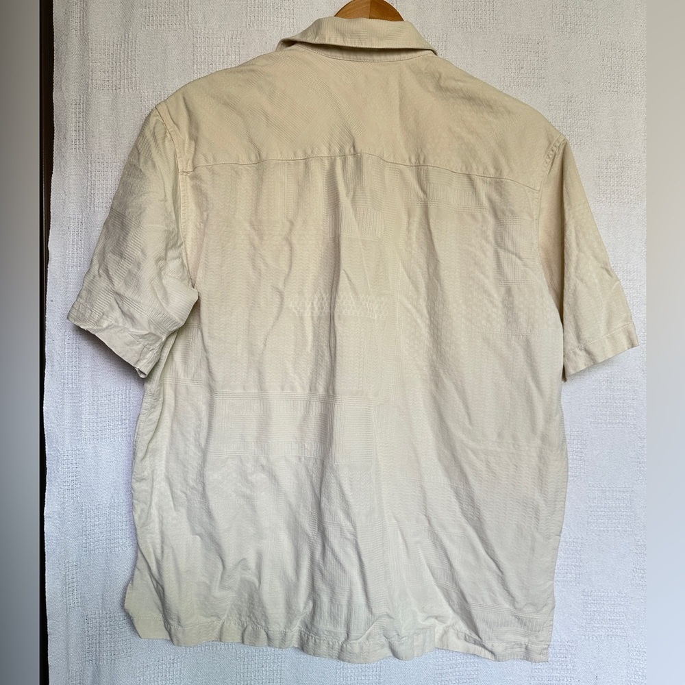 Tori Richard Cream Casual Silk Button Down Shirt - Picture 3 of 8
